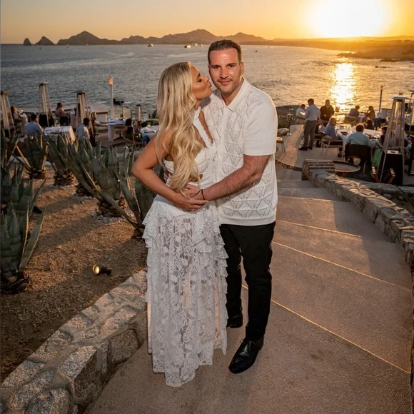 12th Tribe Princesa White Lace Drop Waist Maxi Dress Size M - Picture 8 of 8